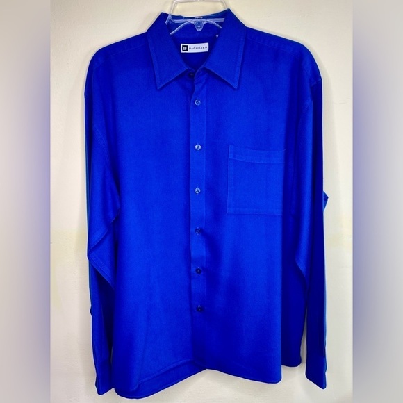 Bachrach Other - Bachrach Cobalt Blue Long Sleeve Button Up Shirt Size Large